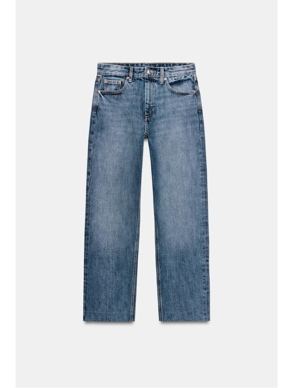 Zara HIGH WAIST - SLIM - RAW HEM